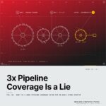 Featured cover for the M Accelerator article 'Pipeline Coverage Ratio: Why 3x Is a Lie Most Early-Stage Founders Tell Themselves' &mdash; what is a good pipeline coverage ratio for an early-stage startup.