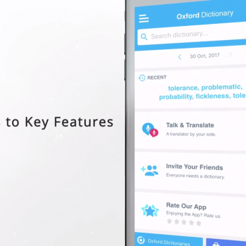 Анимирано видео за мобилното приложение за ios oxford dictionary of english 6