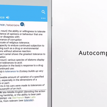 Анимирано видео за мобилното приложение за ios oxford dictionary of english 8
