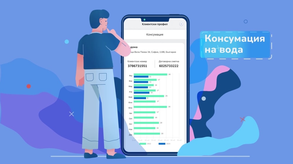 Изработка на explainer видео за мобилоно приложение моята вода на "софийска вода" ад
