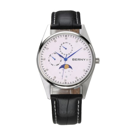 Berny Quarzuhr mit echter Mondphase - Mondphasenuhr