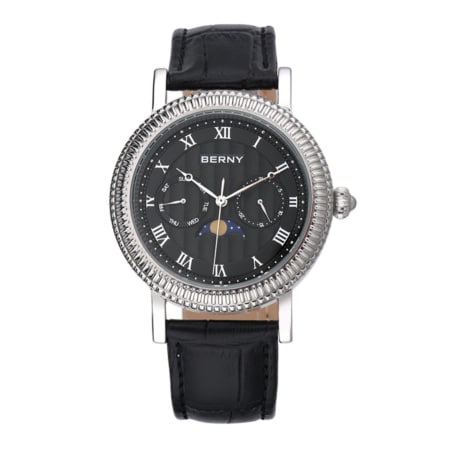 Berny Quarzuhr mit echter Mondphase - Mondphasenuhr