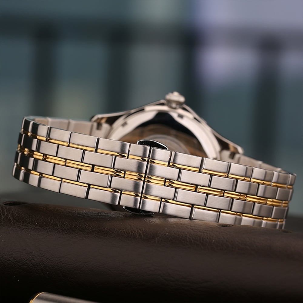 Berny Quarzuhr mit echter Mondphase - Mondphasenuhr