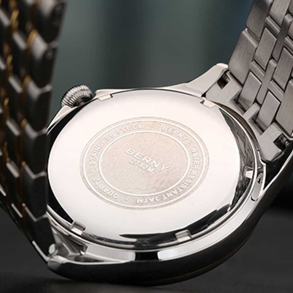 Berny Quarzuhr mit echter Mondphase - Mondphasenuhr