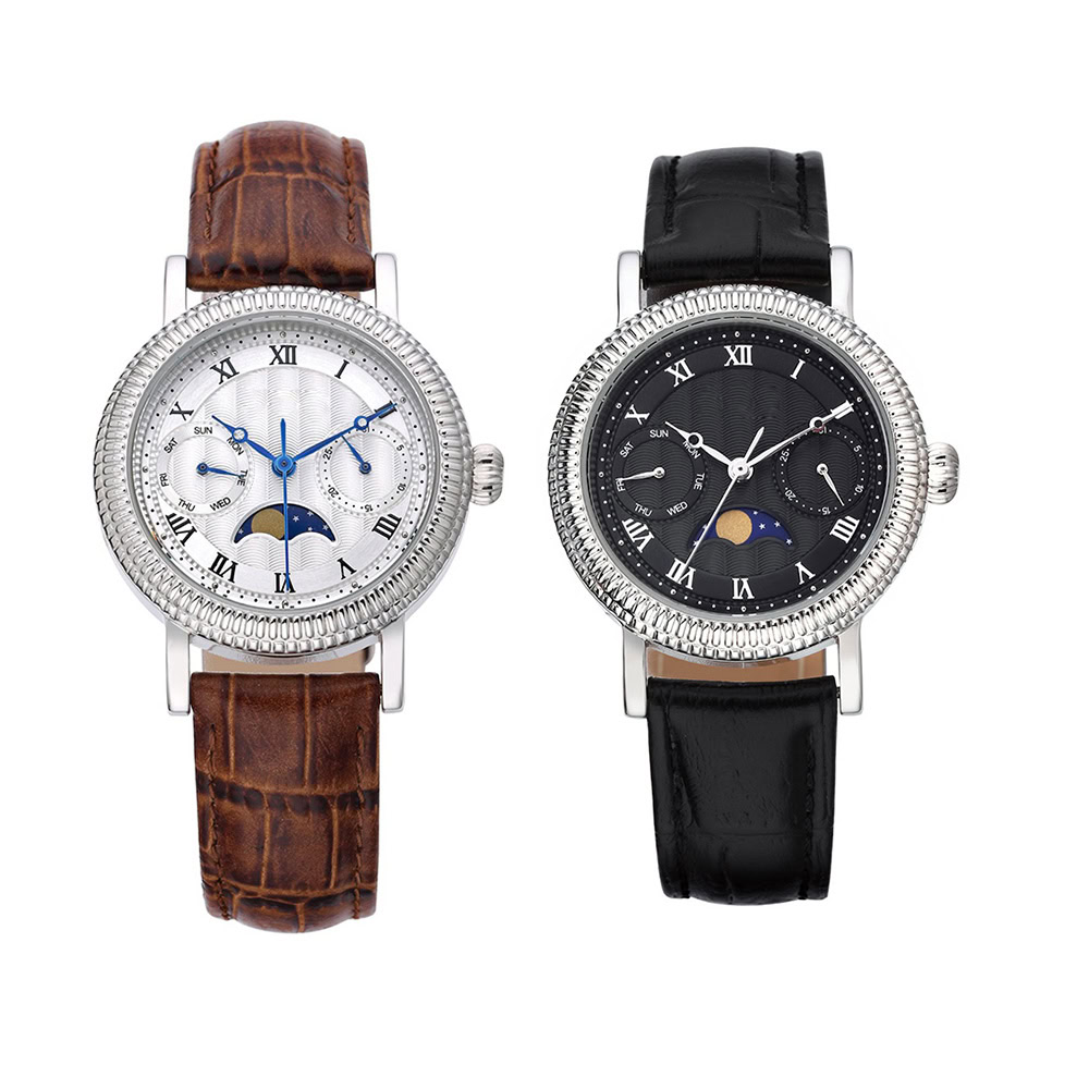 Lunar Grace Mondphasenuhr f&uuml;r Damen - Damen Mondphasenuhr mit echter Mondphase