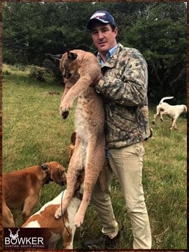 Trophy Hunting South Africa 179 Africa caracal hunting with Nick Bowker.