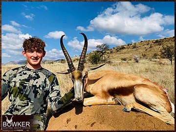 Free Range Hunting and Fair Chase Hunts in South Africa 16 africa hunting copper springbok with Nick bowker.