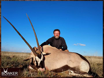 Trophy Hunting South Africa 89 Africa hunting gemsbok with Nick Bowker.