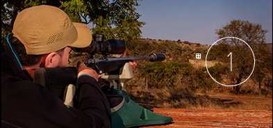 First time African hunter shooting off the bench at a target before beginning an African hunting safari We Specialize in First Time African Hunter looking for an Affordable African Hunting Safari