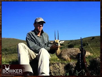 Cape Buffalo Hunting Packages and Prices - Hunt Cape Buffalo 23 Grey Rhebok trophy taken with Nick Bowker in South Africa.