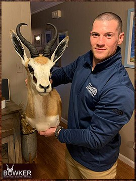 Trophy Hunting South Africa 28 Springbok trophy shoulder mount delivered to client in the United States.
