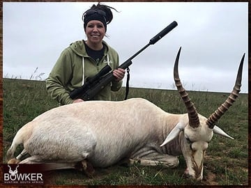 Trophy Hunting South Africa 77 White blesbok hunted in South Africa.