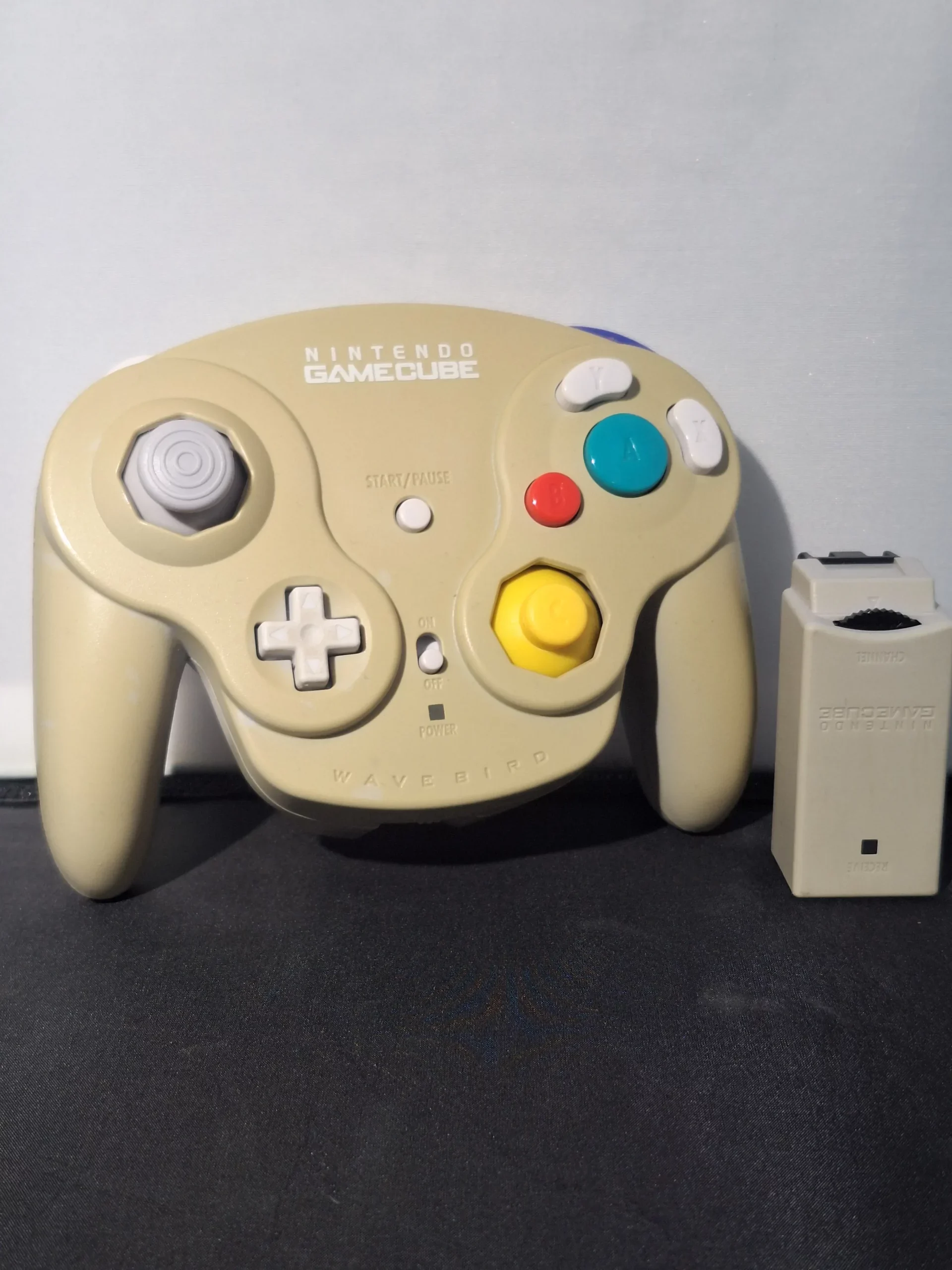 Nintendo GameCube WaveBird Controller + Receiver (Vergeeld) (Refurbished) - Afbeelding 2