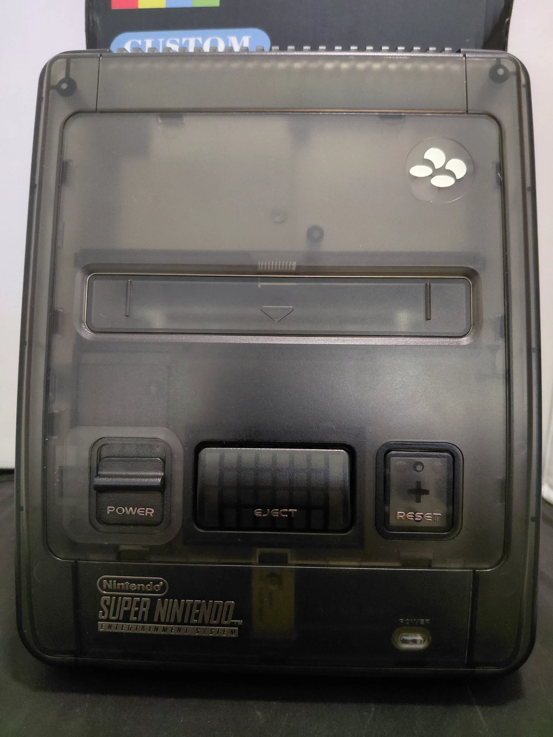 Super Nintendo SNES Console - (Bitfunx Reshell) (Smoke) (Refurbished) (Console Only) - Afbeelding 5