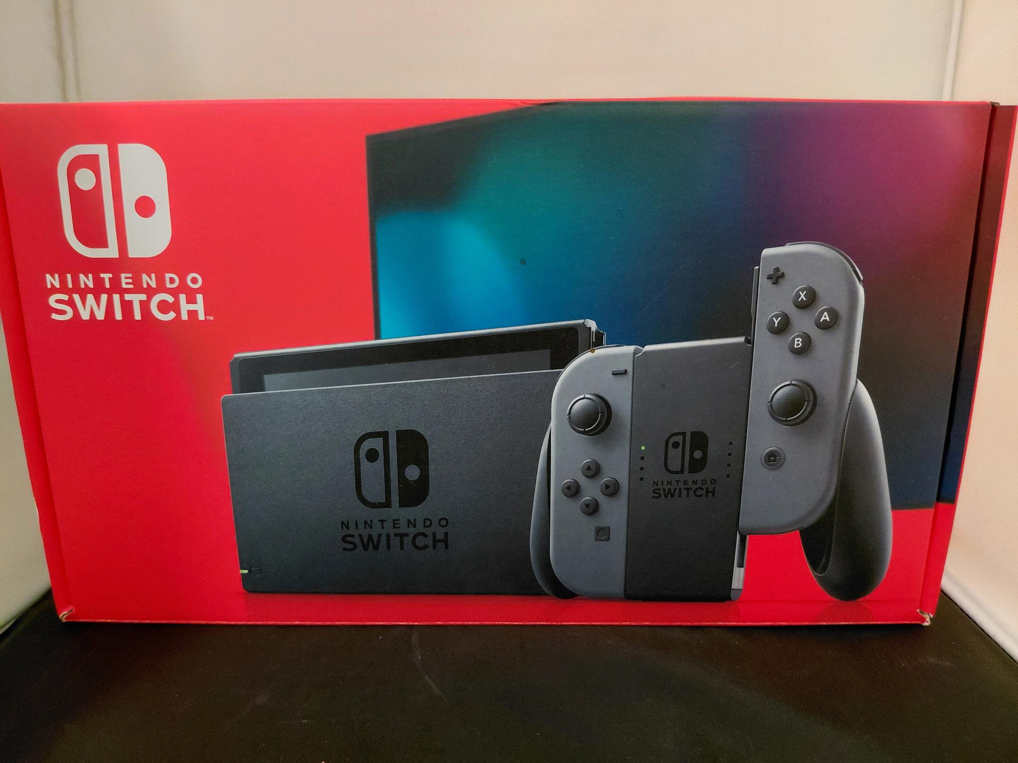 Nintendo Switch V2 (Grijs) (2019 Upgrade) (Boxed) - Afbeelding 2
