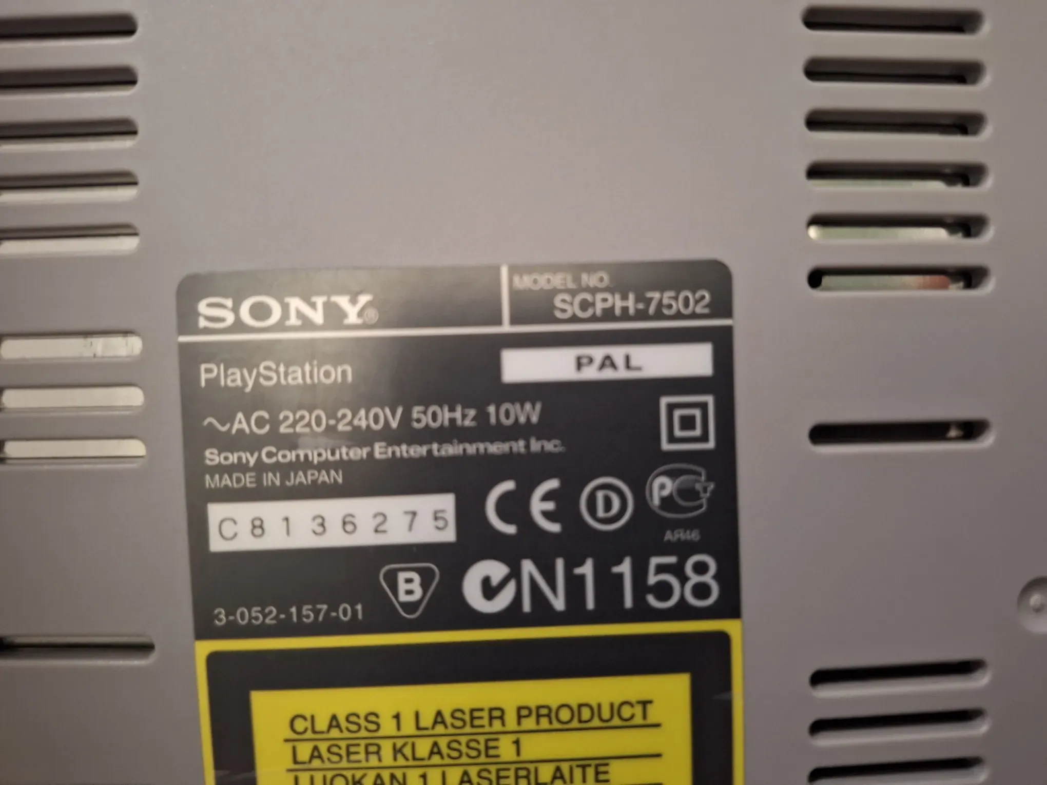 Playstation 1 Console SCPH-7502 (PSX) Refurbished - Afbeelding 3