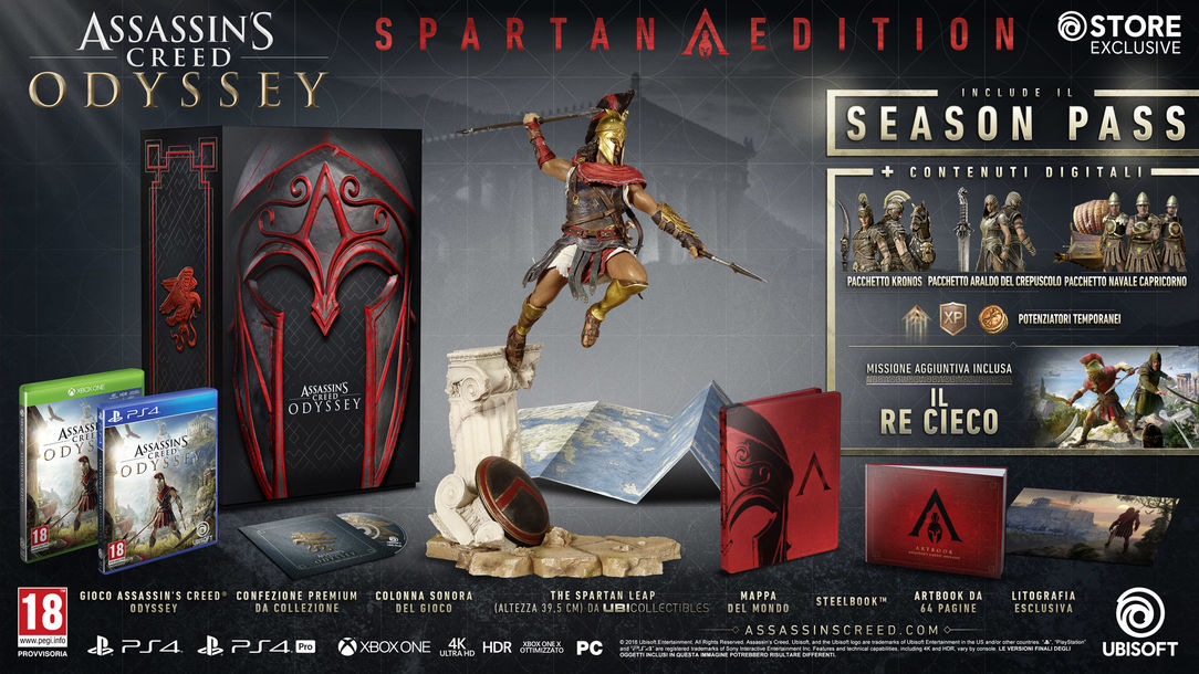 Assassins Creed Odyssey Spartan Collectors Edition PlayStation 4