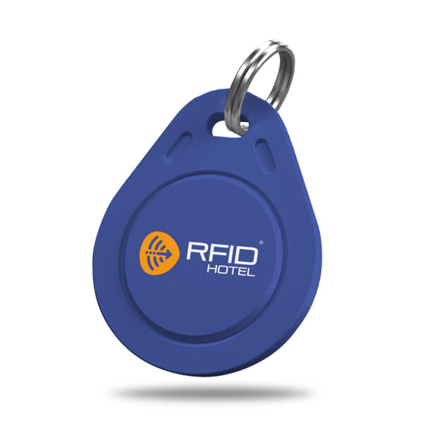 Blue Staff RFID Key Fob, NXP MIFARE CLASSIC (4K), with RFID Hotel logo, Vingcard/Assa Abloy compatibility
