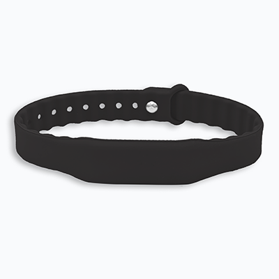 RFID Wristband for Hotel Staff, Black, Adjustable Slimline