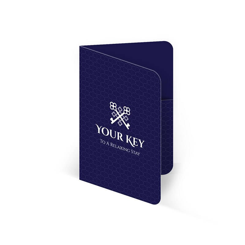 Key Packet, Your Key Design, Blue, Beveled Corner Pocket Envelope, 500/box