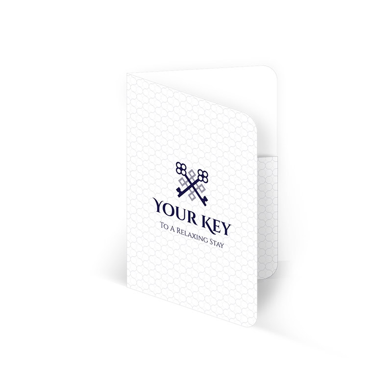 Key Packet, Your Key Design, White, Beveled Corner Pocket Envelope, 500/box