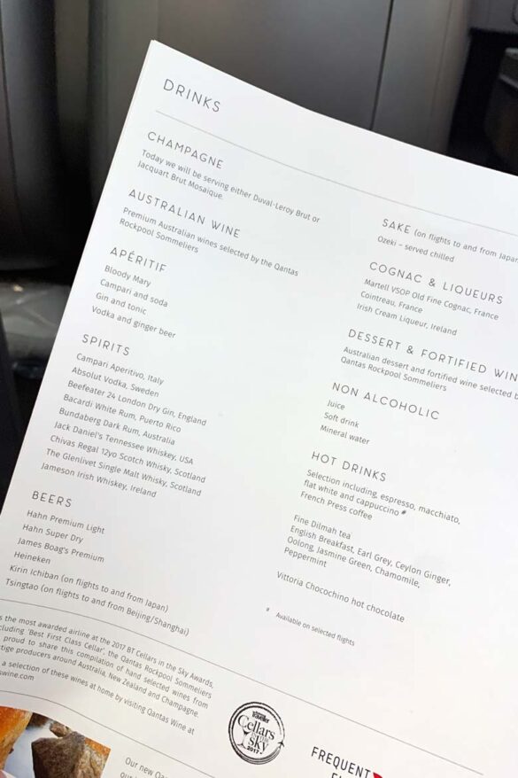 qantas business class A380 review