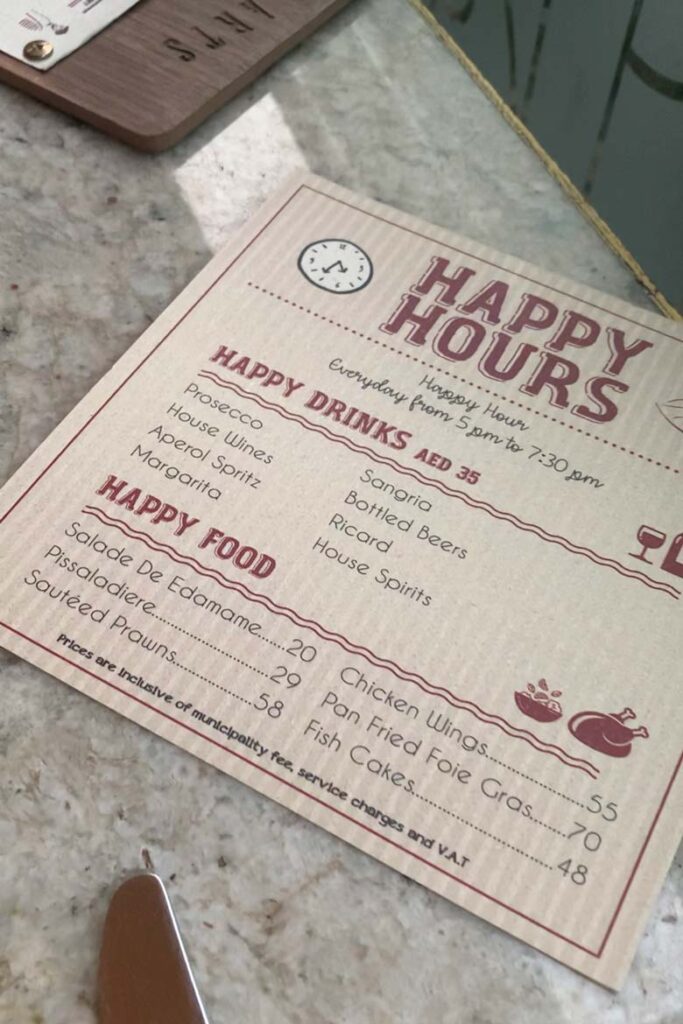 bistro des arts happy hour
