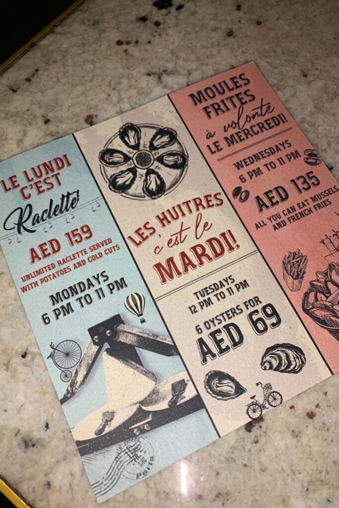 bistro des arts offers