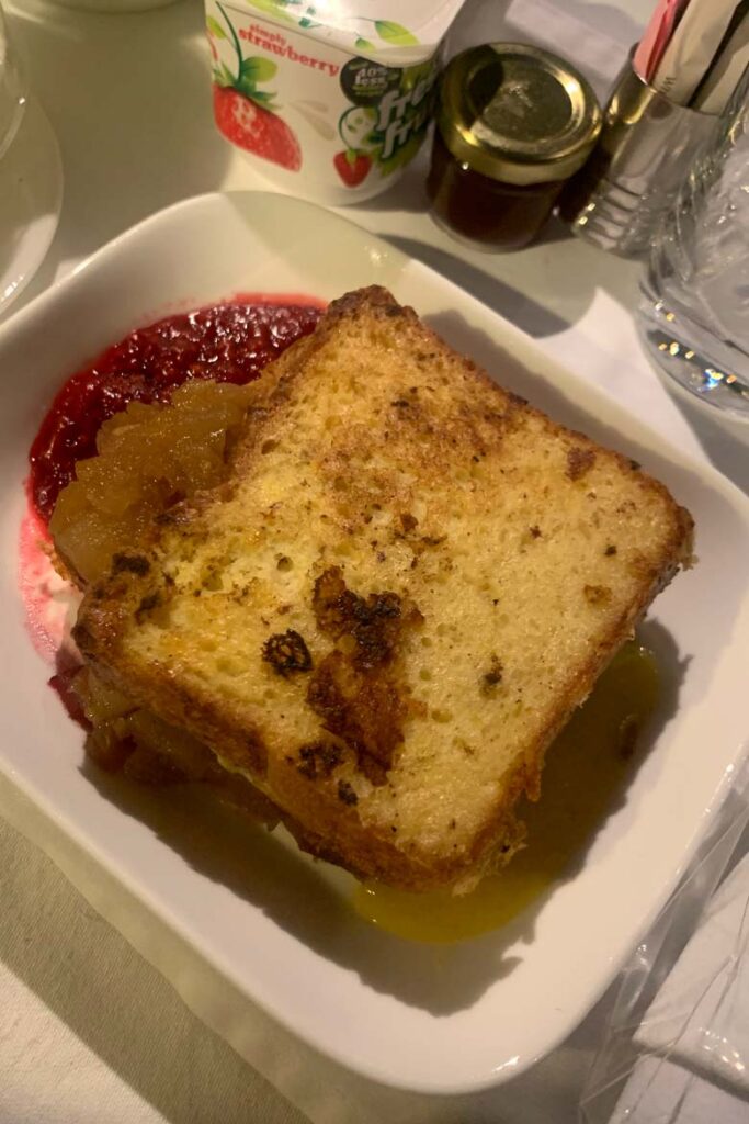 emirates first class covid menu breakfast