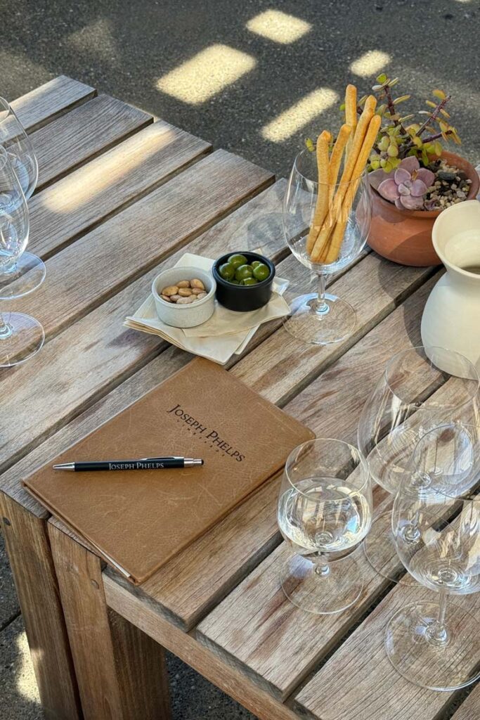 Joseph Phelps vineyard visit wine tasting review insignia