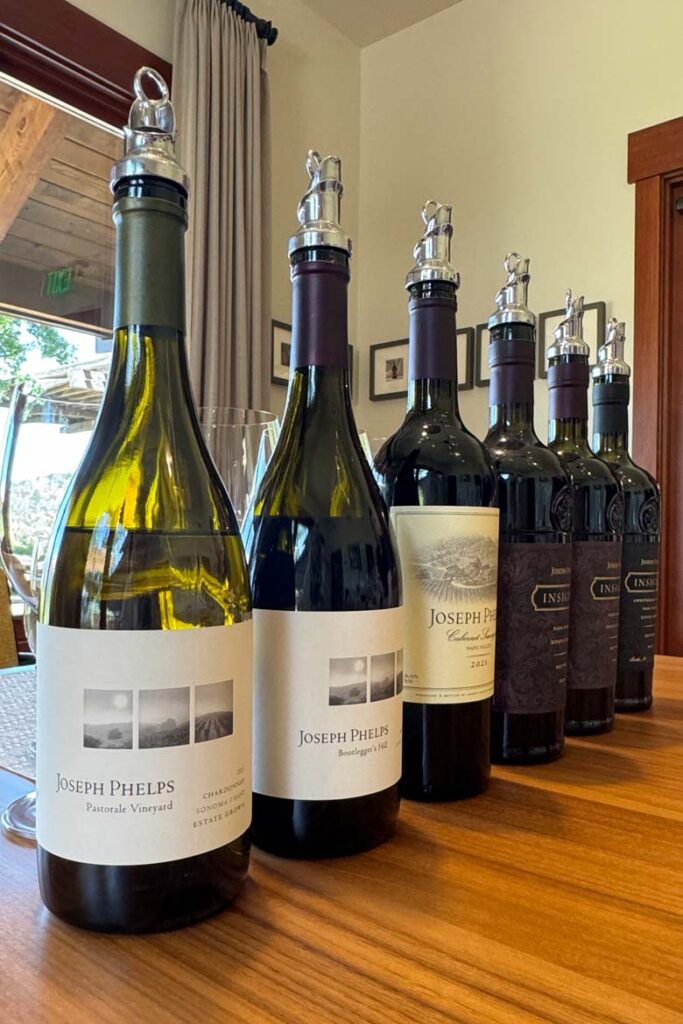 Joseph Phelps vineyard visit wine tasting review insignia