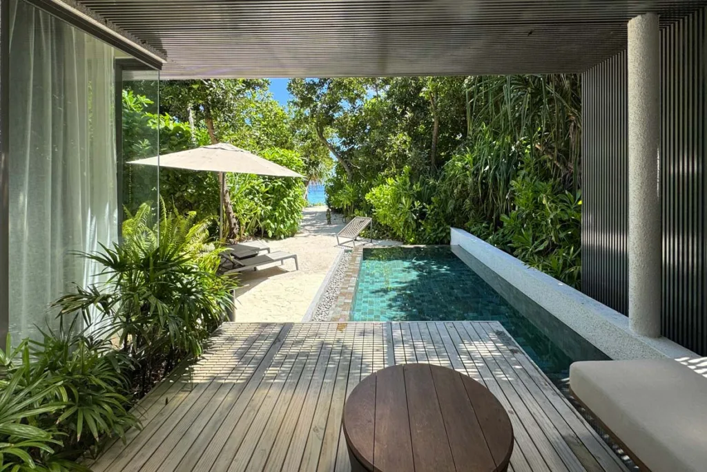 alila kothaifaru beach villa deck