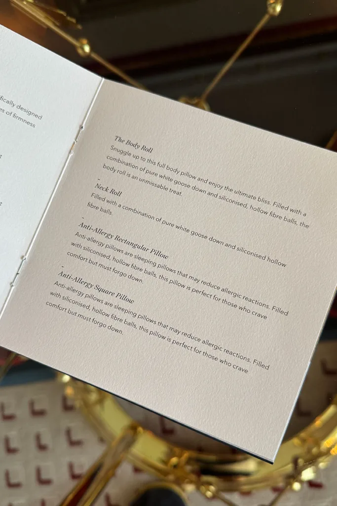 burj al arab review pillow menu 2