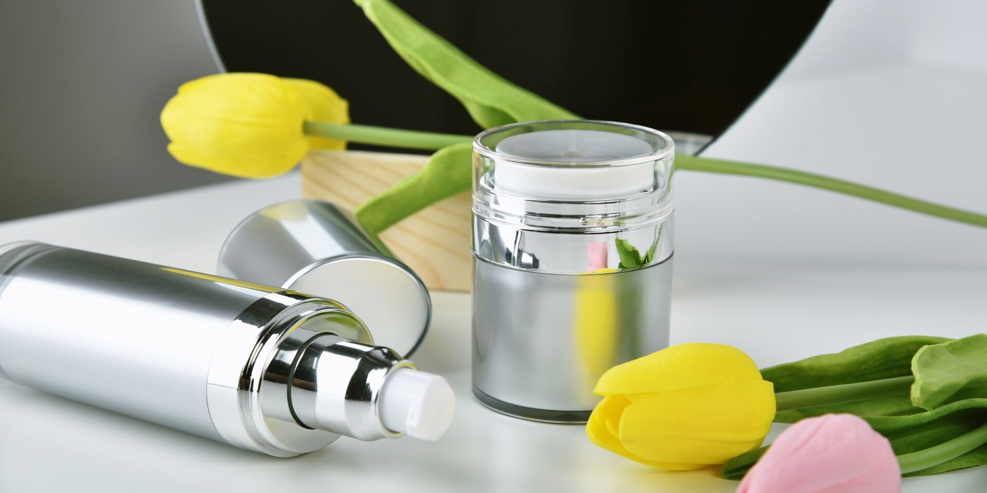 Natural skincare pump bottle
