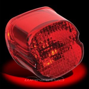 Red Laydown Taillight Lens w/Bottom Tag Window