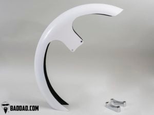 26" Wrap Front Fender, Flat Bottom, 49mm