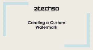 Poster with instructions on Creating a Custom Watermark on Microsoft Word, featuring bold text.