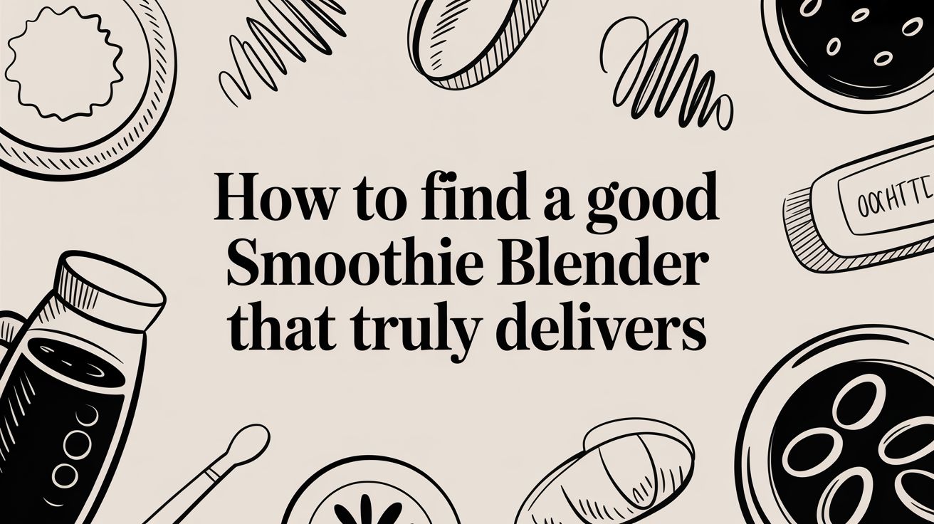How to Find a Good Smoothie Blender That Truly Delivers