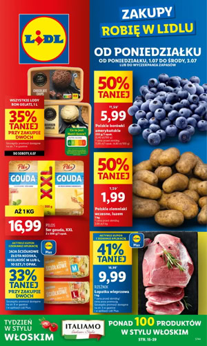 gazetka promocyjna lidl od poniedziałku 1 07