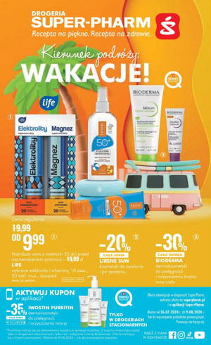 Gazetka promocyjna Super-Pharm Kierunek podróży Wakacje