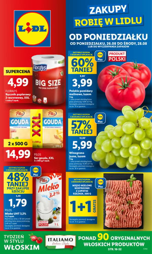 Gazetka promocyjna Lidl od poniedziałku 26 08