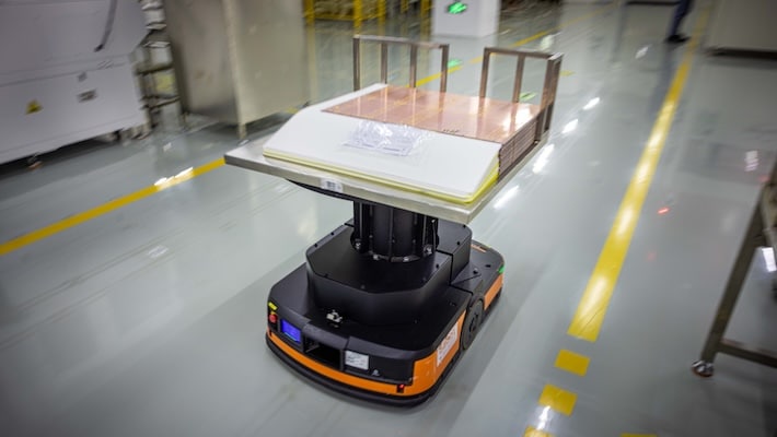 Robot with PCB material | NCAB Group