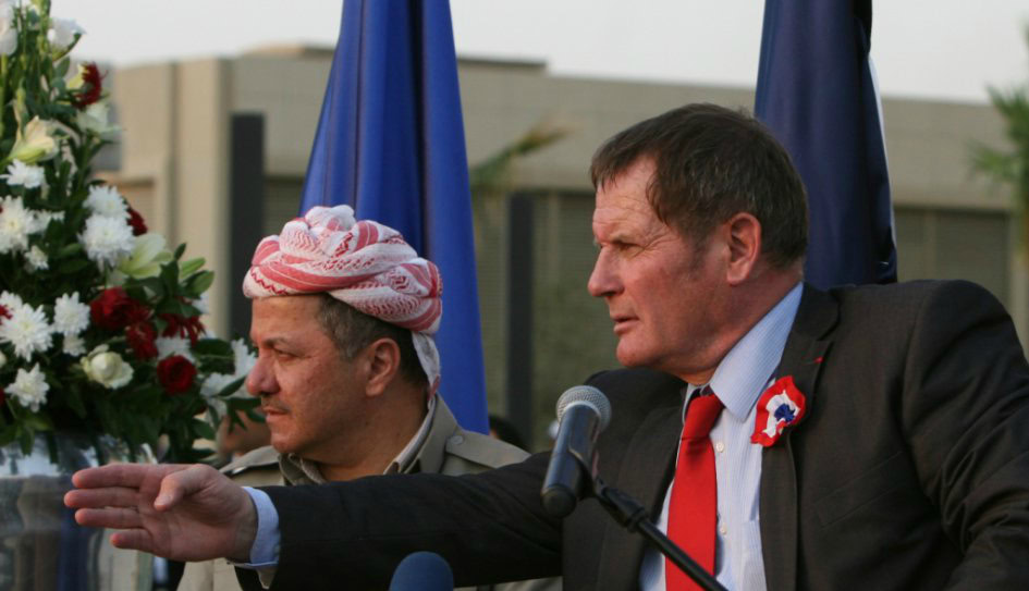Le Dr Frederic Tissot, Consul general de France et le President Massoud Barzani