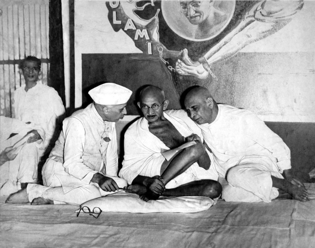 Nehru, Gandhi et Patel