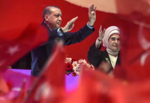 Recep Tayyip Erdoğan et son épouse