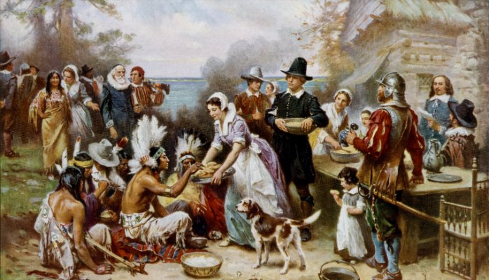 Jean Leon Gerome Ferris the first thanksgiving