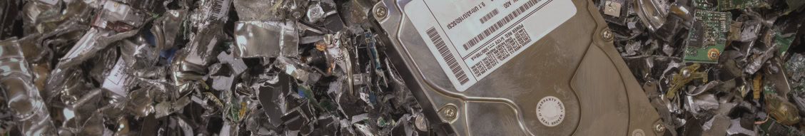 Shredded Hard drive pieces
