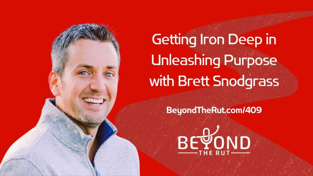Brett Snodgrass is an entrepreneur, author, and founder of Iron Deep helping Christian men live with purpose and use their business or career as a ministry.