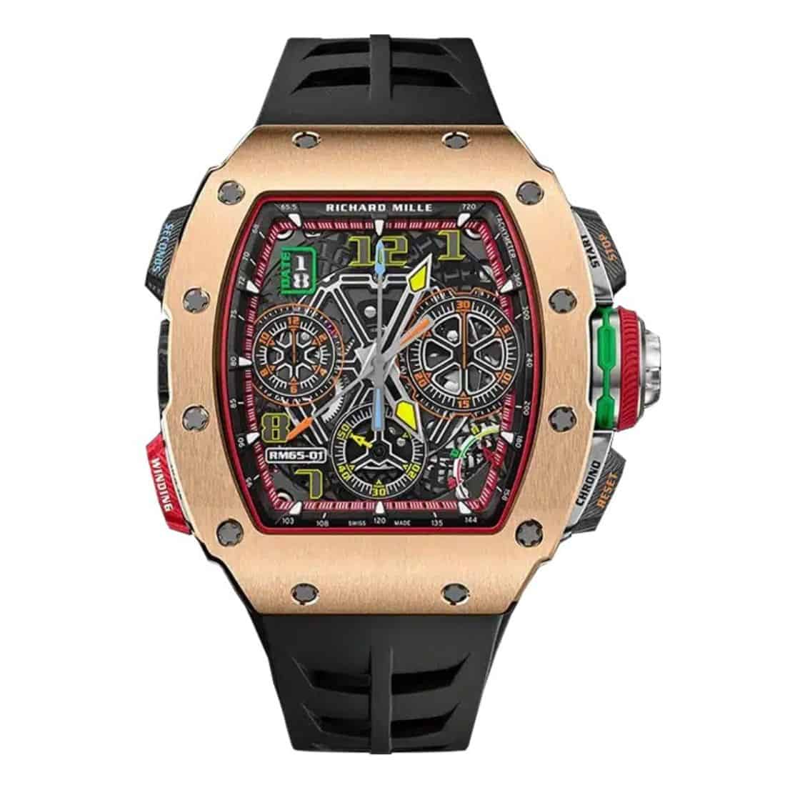 Buy Richard Mille RM 65-01 Rose Gold & Carbon in Dubai