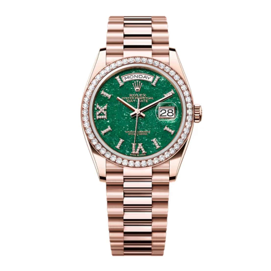Buy Rolex Oyster Perpetual Day-Date 36MM M128345RBR-0068 green aventurine dial in Dubai